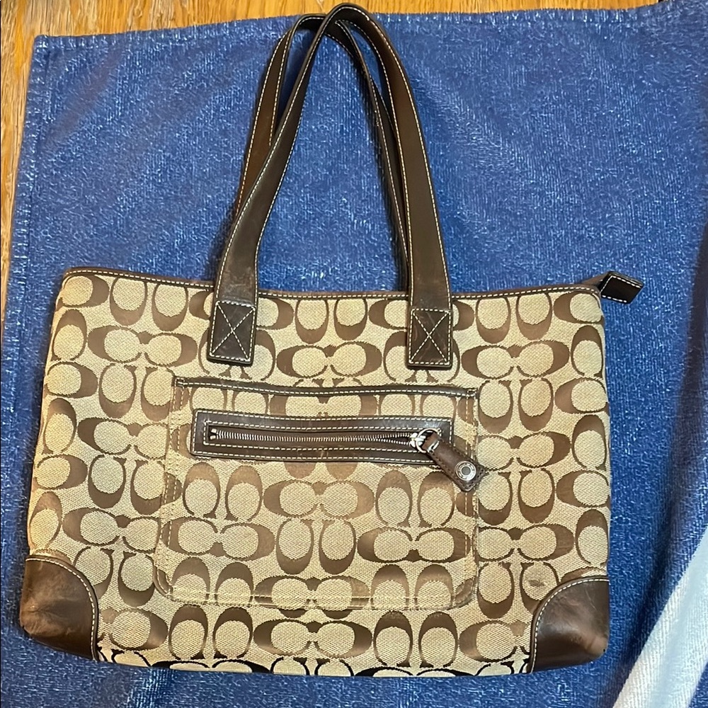 Coach Signature Brown Tote Bag